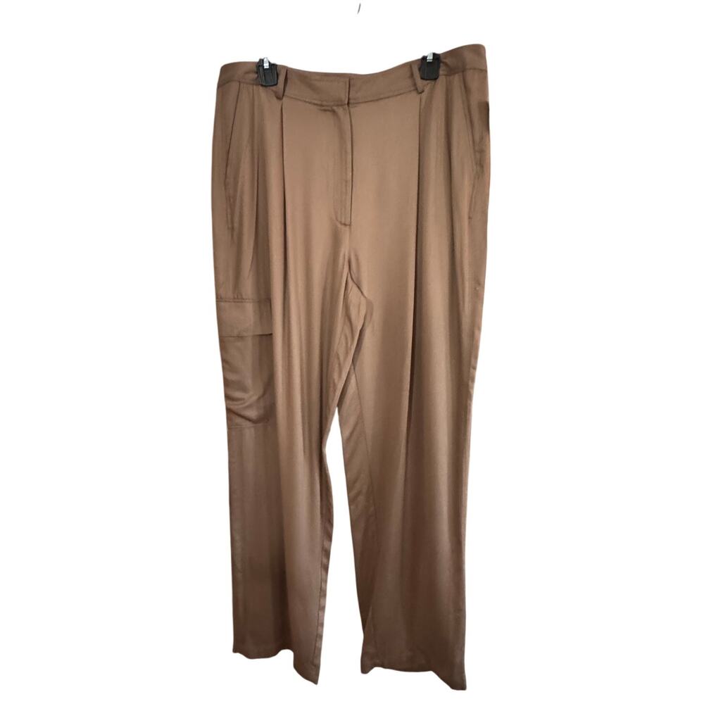 NORDSTROM NWT  Utility Style Tan Wide Leg Pants Size 10